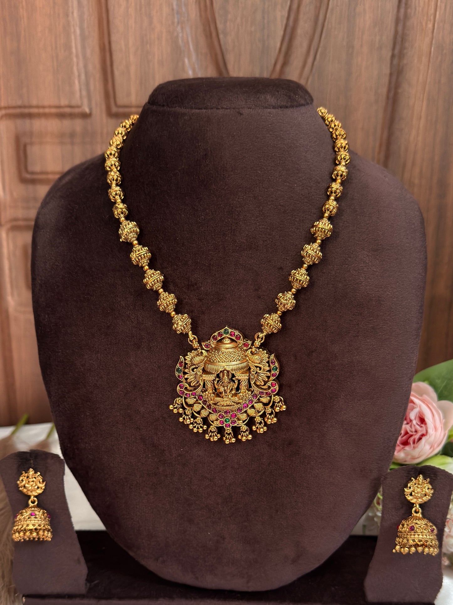Cute Multi Stone Lakshmi Mid Haram MID09