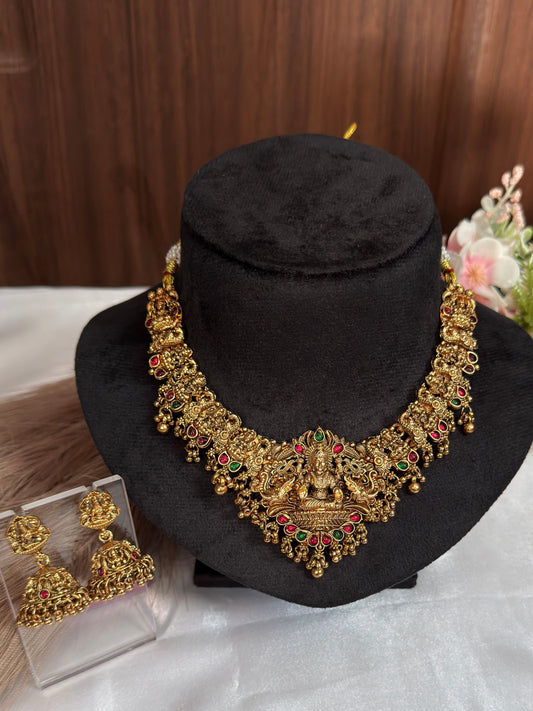 Lakshmi Devi Gold Necklace NE15