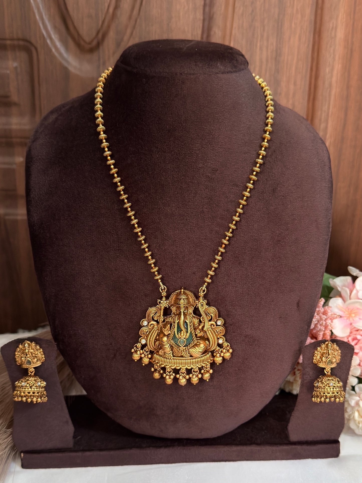 Vinayagar Ball Chain Gold Beads MID34