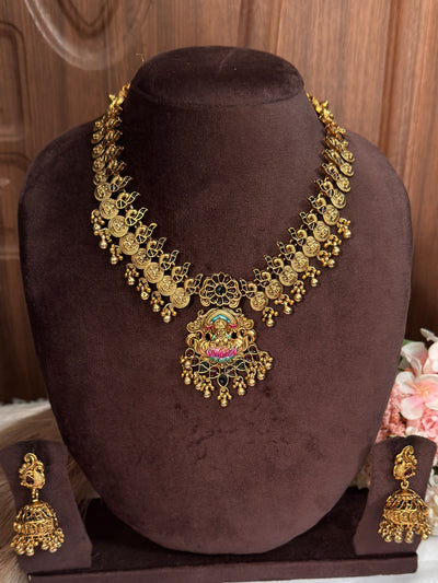 Lakshmi Devi Coin With Peacock NE83