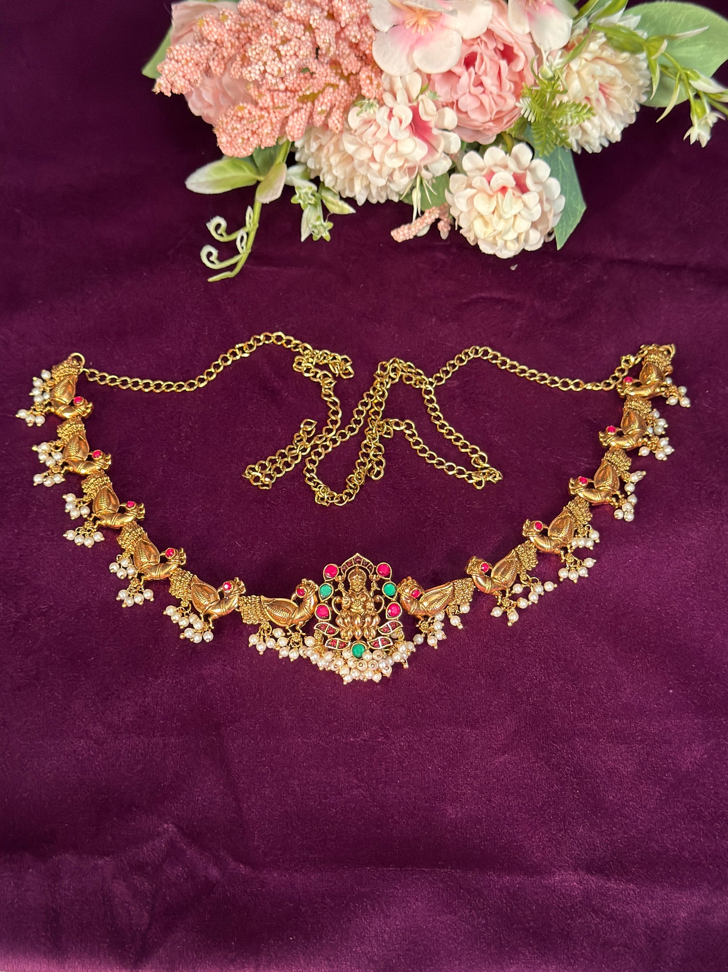 Peacock Pearl Hipchain HB10