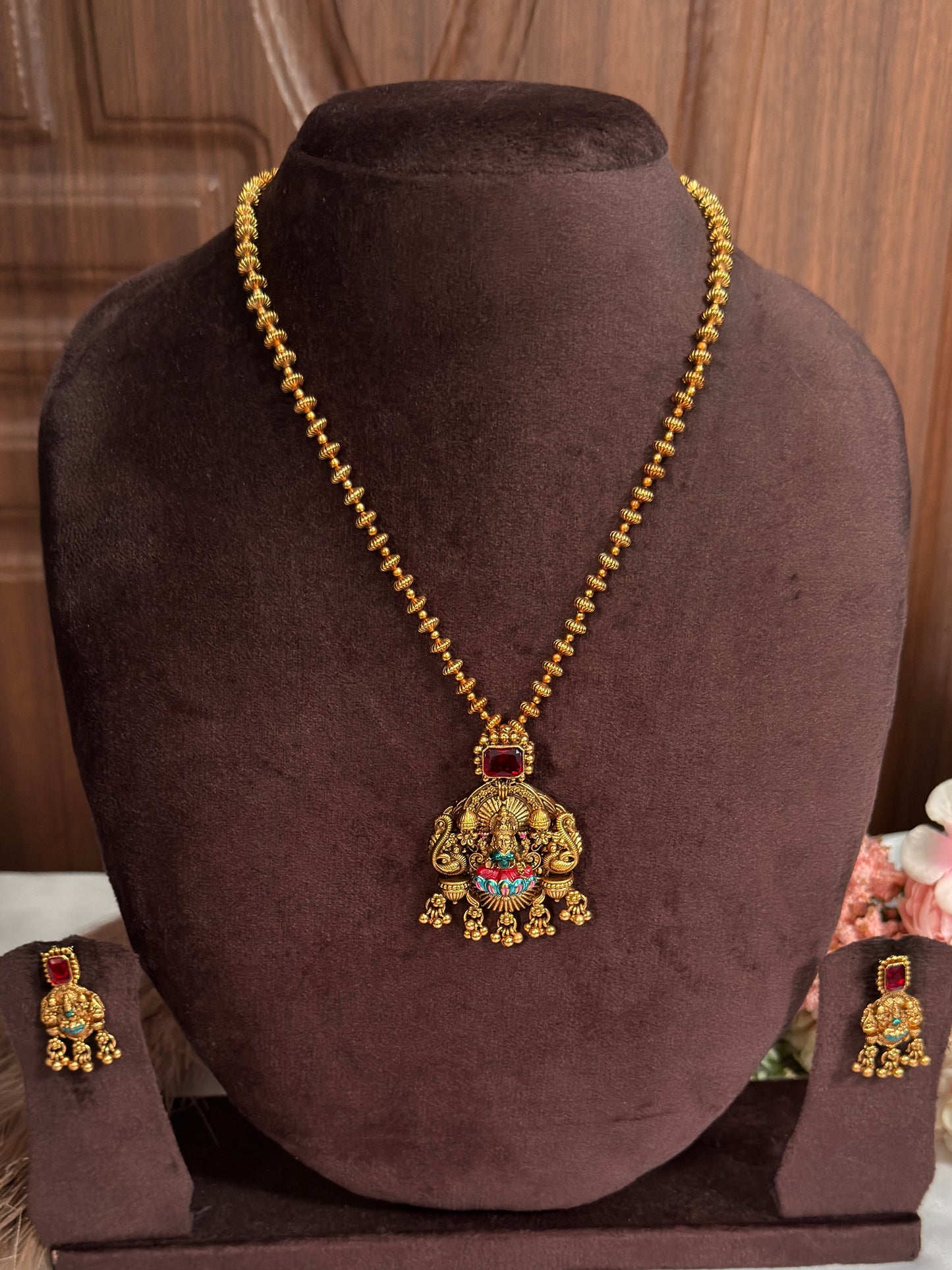 Lakshmi Devi Ball Chain Blue SC36