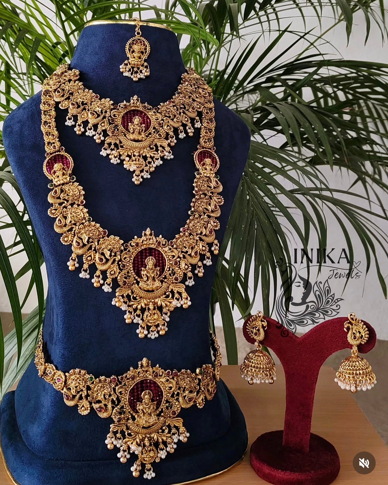Red Beads Bridal Set