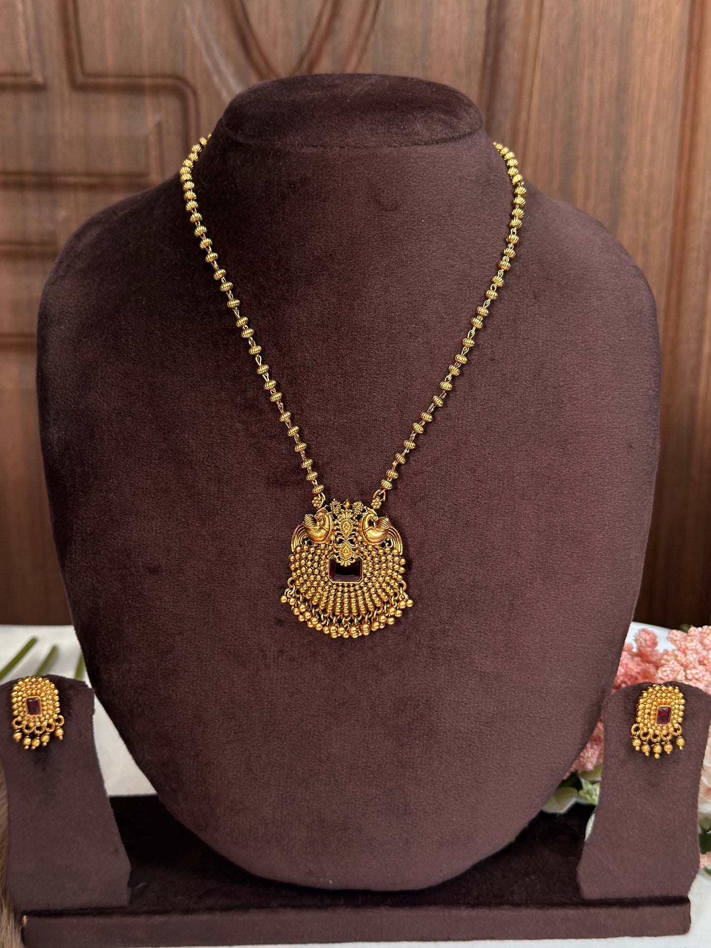 Ball Chain with Gold Beads