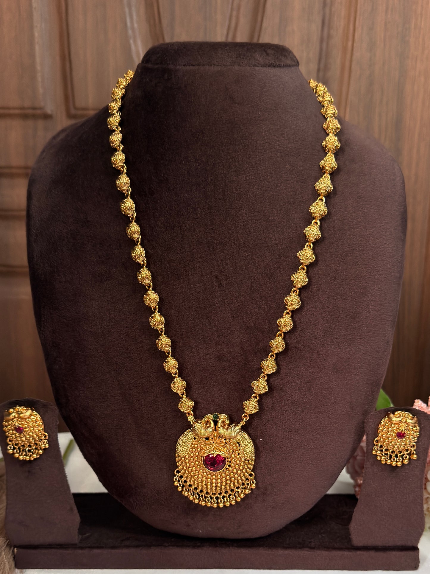 Ball Chain Gold Beads Long
