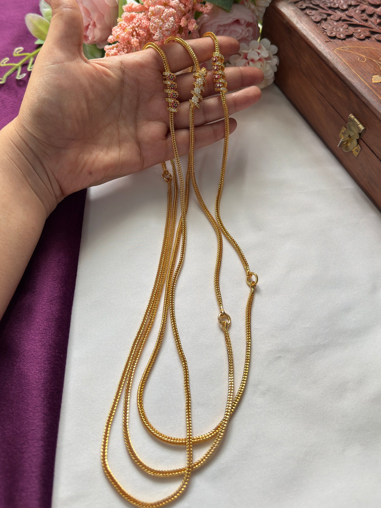 Spiral Flower Mugappu Chain