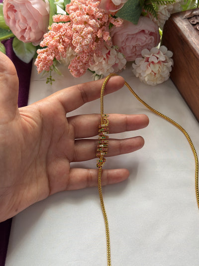 Spiral Peacock Mugappu Chain