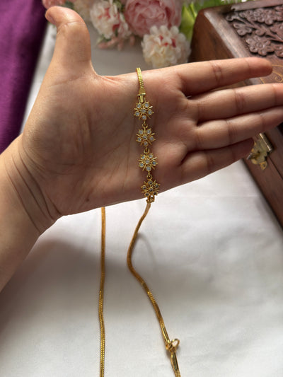Diamond Flower Mugappu Chain