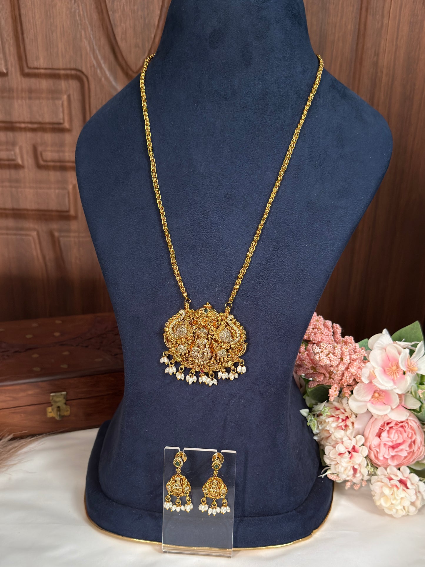 Lakshmi Long chain with Rice pearl L30
