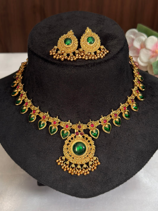 Palakka Green Necklace NE120