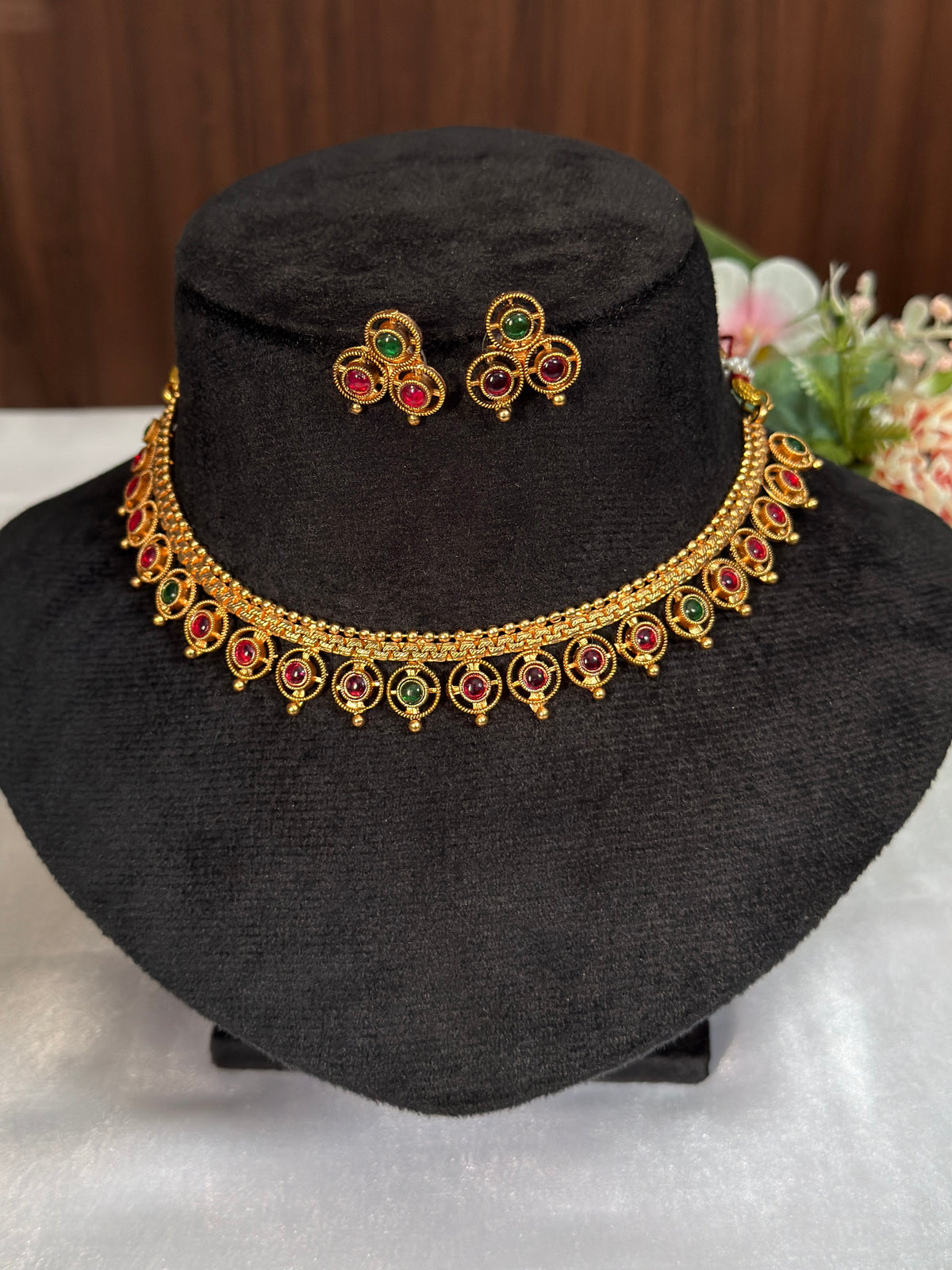 Multi Stone Ball Necklace NE125