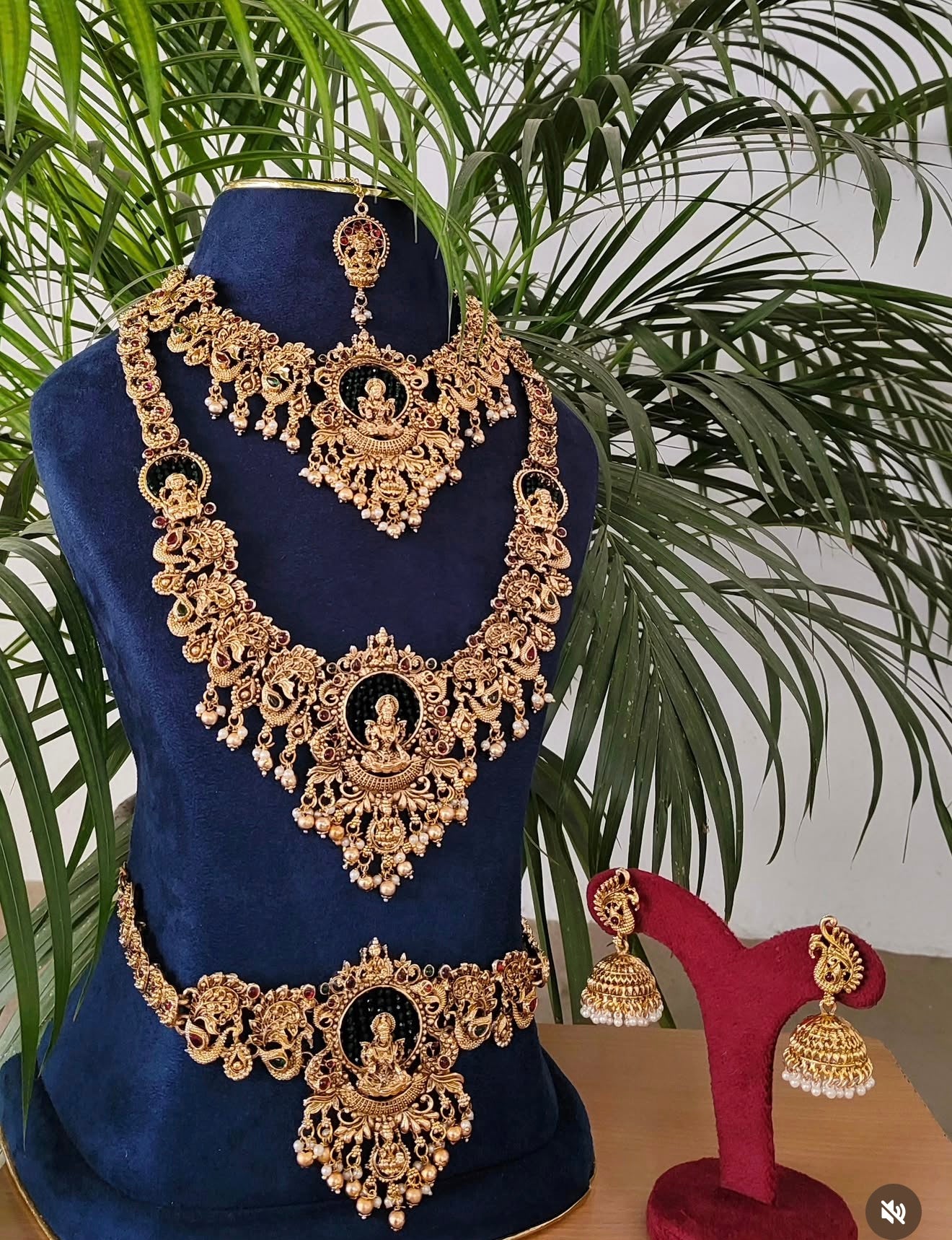 Green Beads Bridal Set