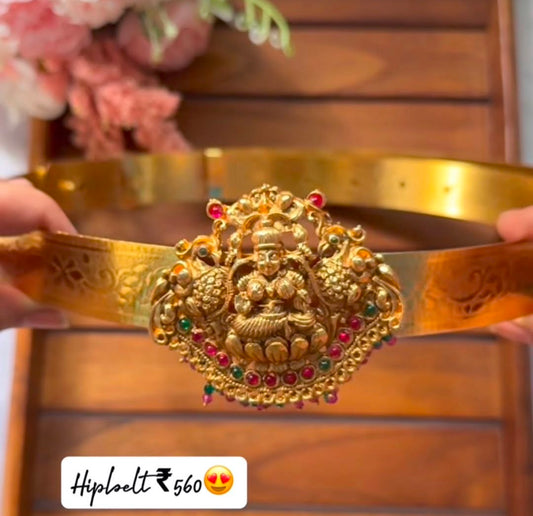 lakshmi design Red stone hip belt