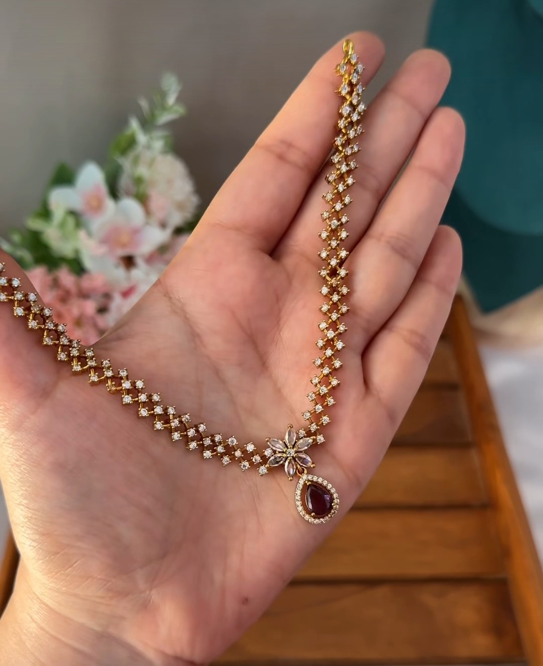 Purple Diamond Necklace DIA87