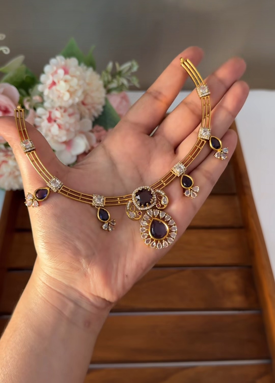 Elegant Diamond Hasli  DIA90