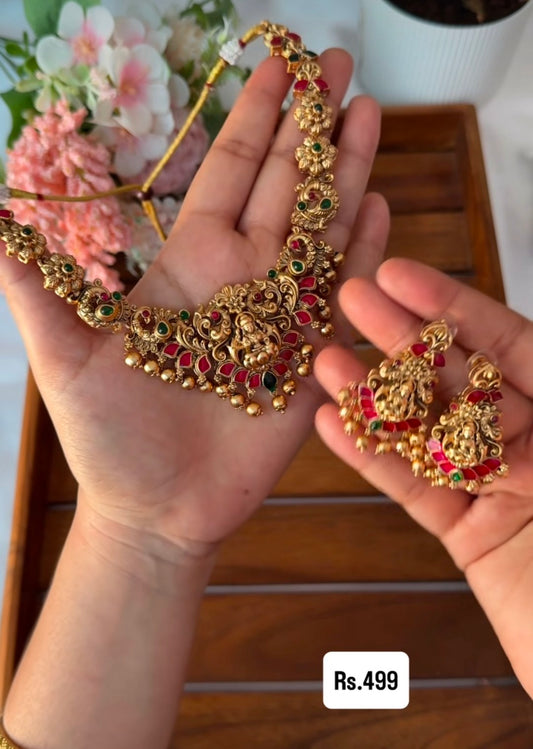 Red stone Beautiful Necklace NE154